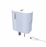 CARGADOR 220V ONLY MOD 03 - 2,1 A - 1 USB + CABLE V8 - BLANCO - Imagen 2