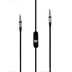 CABLE AUX 3,5 MOD10 - CON MIC - NEGRO - Imagen 3