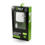 CARGADOR 220V ONLY MOD02 - 1 USB C/ CABLE TIPO C - BLANCO