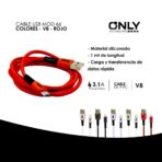 CABLE USB MOD 66 - GUMMY - V8 - ROJO - Imagen 4