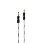 CABLE AUX 3,5 MOD75 - 2 METROS - METAL - NEGRO - Imagen 2