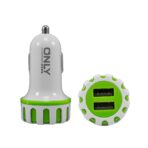 ADAPTADOR-CARGADOR 12V MOD34 - 2,4 AMP C/ 2 USB - VERDE - Imagen 2