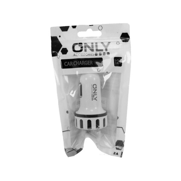 ADAPTADOR-CARGADOR 12V MOD34 - 2,4 AMP C/ 2 USB - NEGRO