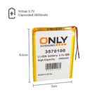 BATERIA DE TABLET 3570100  - 3800mAh  - 7 x 9.5 cm