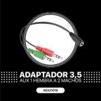ADAPTADOR 3,5 AUX 1 HEMBRA A 2 MACHOS - Imagen 4