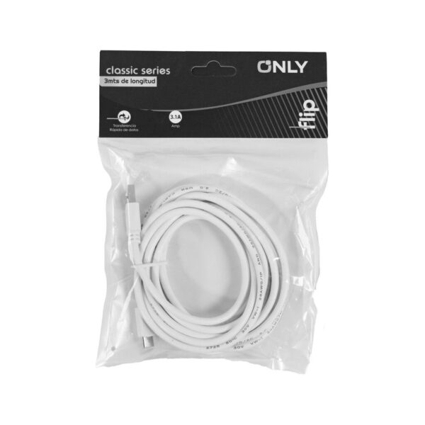 CABLE USB MOD 71 - ONLY - V8 - 3 MTS