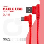 CABLE USB MOD 54 - ELE ONLY - TIPO C - ROJO - Imagen 4