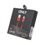 CABLE USB MOD 67 - GUMMY - TIPO C - ROJO