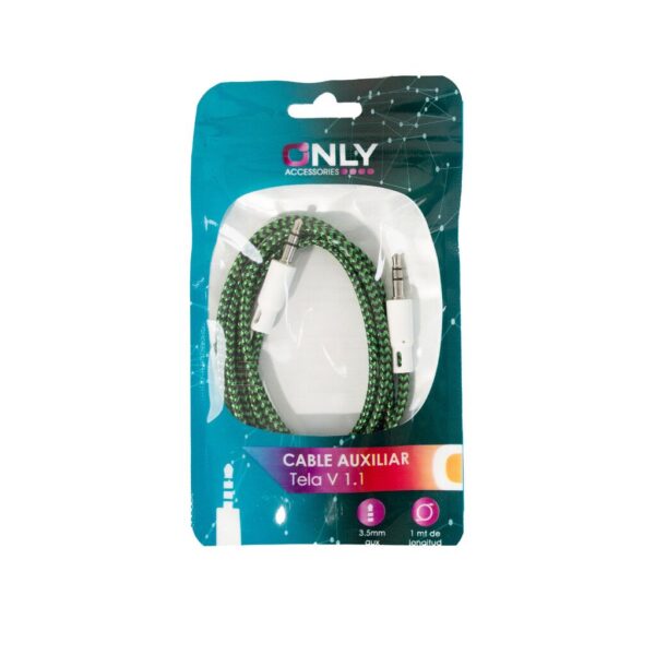 CABLE AUX 3,5 MOD129 - TELADO - VERDE