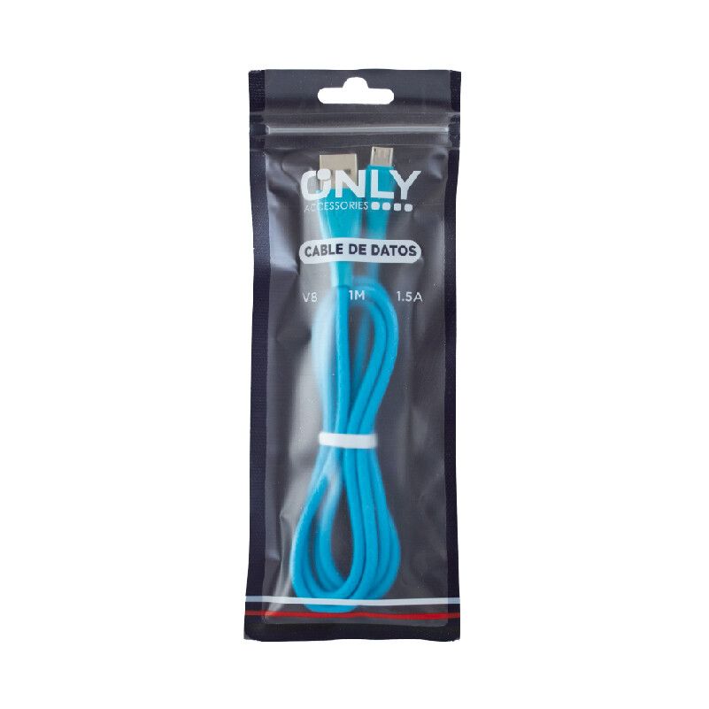 CABLE USB MOD22 - ECO LISO - V8 - AZUL CABLE USB MOD22 - ECO LISO - V8 - AZUL - Imagen 1