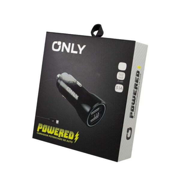 CARGADOR 12V POTENCIADO MOD 35 - ONLY -  POWERED - V8 - NEGRO