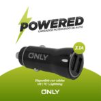 CARGADOR 12V POTENCIADO MOD 36 - ONLY -  POWERED - LIGHTNING - NEGRO - Imagen 4
