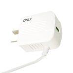 CARGADOR 220V ONLY MOD06- 1 USB C/ CABLE V8 - BLANCO - Imagen 2