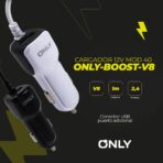 CARGADOR 12V MOD 40 - ONLY - BOOST- V8 - BLANCO - Imagen 3