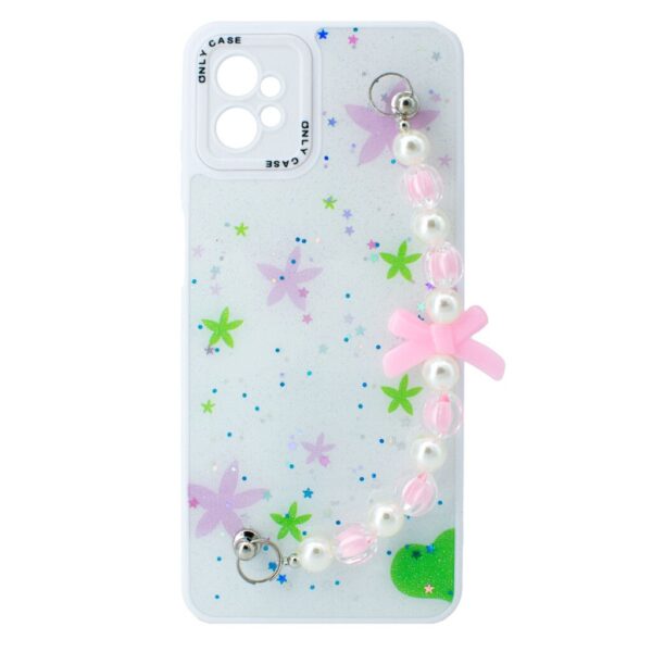 TPU MOD522 GLITTER CHAINS - SAM A12 - ONLY - BLANCO