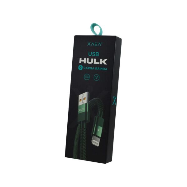 CABLE USB MODX-090 HULK LIGHTNING - XAEA - VERDE