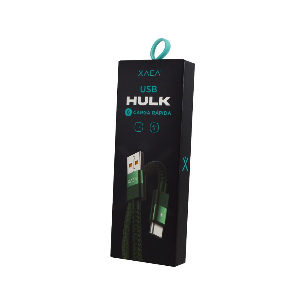 CABLE USB MODX-089 HULK TIPO C - XAEA - VERDE CABLE USB MODX-089 HULK TIPO C - XAEA - VERDE - Imagen 1