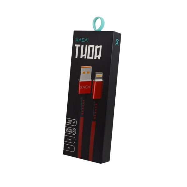 CABLE USB MODX-027 THOR LIGHTNING - XAEA - ROJO