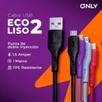 CABLE USB MOD 118 ECO LISO 2 - ONLY - V8 - VIOLETA - Imagen 4