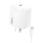 CARGADOR 220V MODO-006 - 1USB + CABLE V8 - ONLY - BLANCO