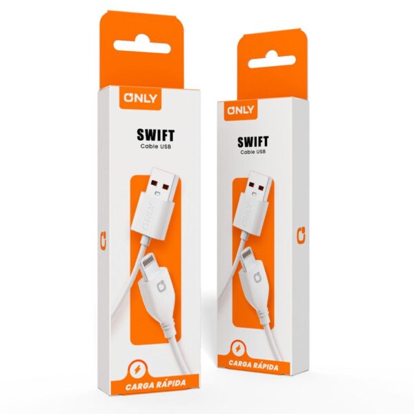 CABLE USB LIGHTNING MODO-136 SWIFT - ONLY - BLANCO