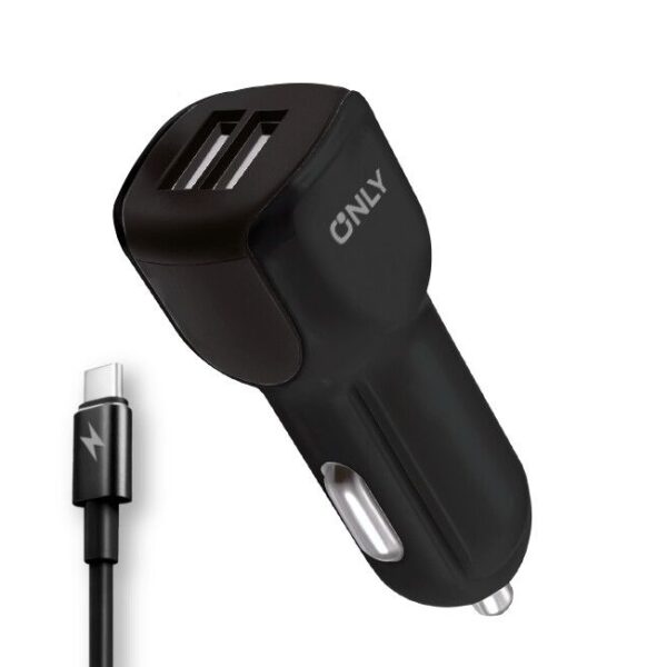 CARGADOR 12V BOOSTER MODS-500 - 2 USB + CABLE TIPO C - ONLY - NEGRO