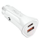 ADAPTADOR-CARGADOR 12V GEAR MODS-502 - 1 USB + 1 TC - STOCK - BLANCO