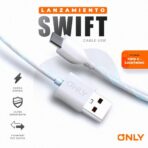 CABLE USB LIGHTNING MODO-136 SWIFT - ONLY - BLANCO - Imagen 3