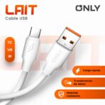 CABLE USB TIPO C MODO-128 LAIT - ONLY - BLANCO - Imagen 3