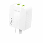 ADAPTADOR-CARGADOR 220V MODO-006 - 2USB - ONLY - BLANCO - Imagen 2