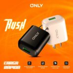CARGADOR 220V MODO-018 4.8A - RUSH - 1USB + CABLE V8 - ONLY - NEGRO - Imagen 3