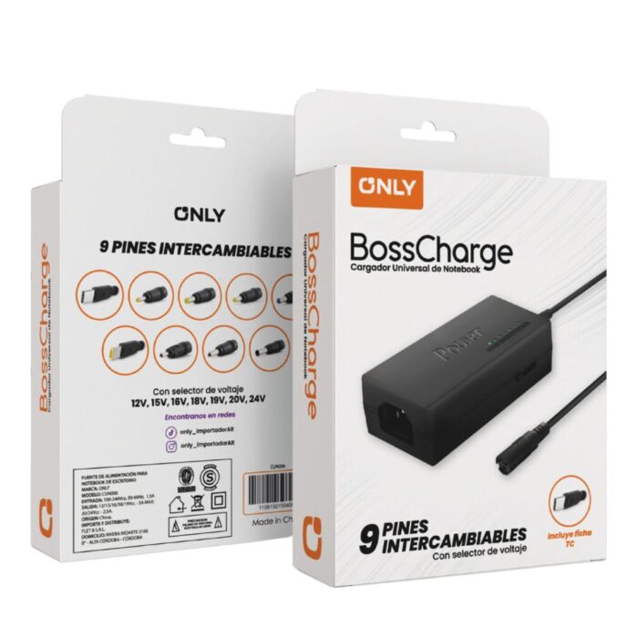 CARGADOR DE NOTEBOOK MODO-504 96W 9 CONECTORES - ONLY