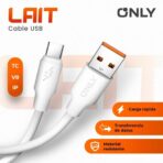 CABLE USB LIGHTNING MODO-138 LAIT - ONLY - BLANCO - Imagen 3