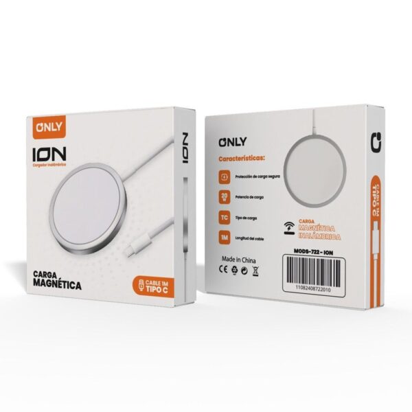 CARGADOR WIRELESS MODS-722 ION - ONLY - BLANCO