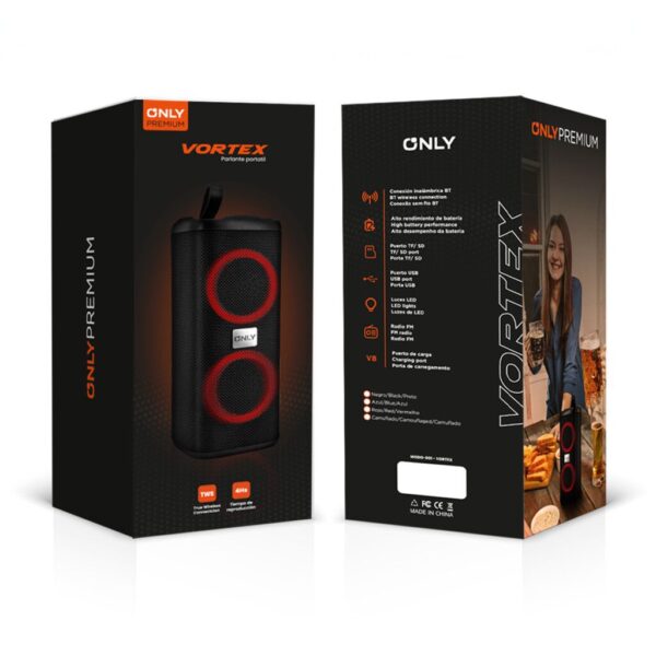 PARLANTE 3'' MODO-001 VORTEX - ROJO