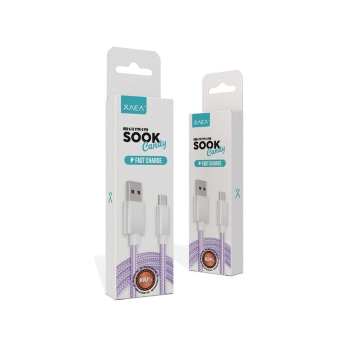 CABLE USB TIPO C MODX-091 - SOOK CANDY - XAEA - VIOLETA