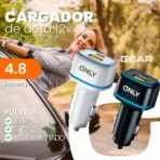 ADAPTADOR-CARGADOR 12V GEAR MODS-502 - 1 USB + 1 TC - STOCK - BLANCO - Imagen 3