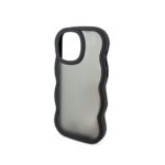 TPU MOD604 ONDULADO TRANSPARENTE - IPH 15 - XAEA - NEGRO