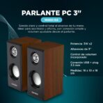 PARLANTE PC DOBLE 3'' MODX-103 - NEGRO - Imagen 3