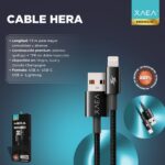 CABLE USB LIGHTNING MODX-102 - HERA - XAEA - DORADO CHAMPAGNE - Imagen 3