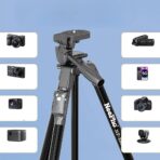 TRIPODE EXTENSIBLE 1,50mtr CON CABEZAL MOVIL MODX-061 - NEGRO - Imagen 4