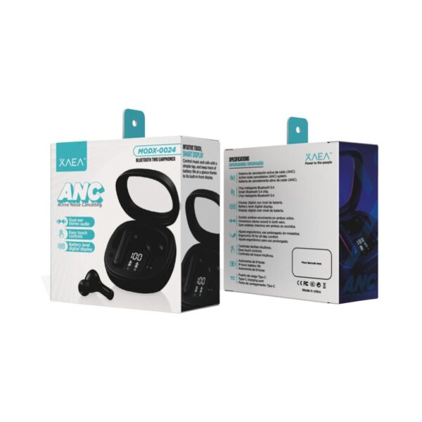 MANOS LIBRES TWS ANC MODX-0024 - XAEA - NEGRO