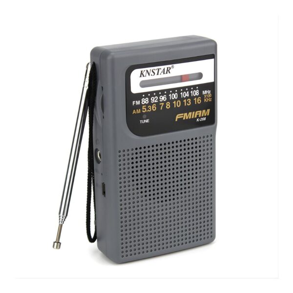 MINI RADIO PORTATIL DIAL ANALOGICO MODV-001F - VARIOS - GRIS