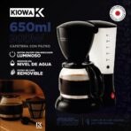 CAFETERA FILTRO 900W 650ML MODK-0056 - KIOWA - NEGRO - Imagen 4