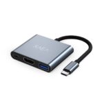 HUB ADAPTADOR C-USB-HDMI C/CABLE TIPO C MODV-0013 - VARIOS - PLATEADO - Imagen 3