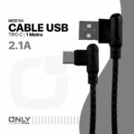 CABLE USB MOD 54 - ELE ONLY - TIPO C - NEGRO - Imagen 4